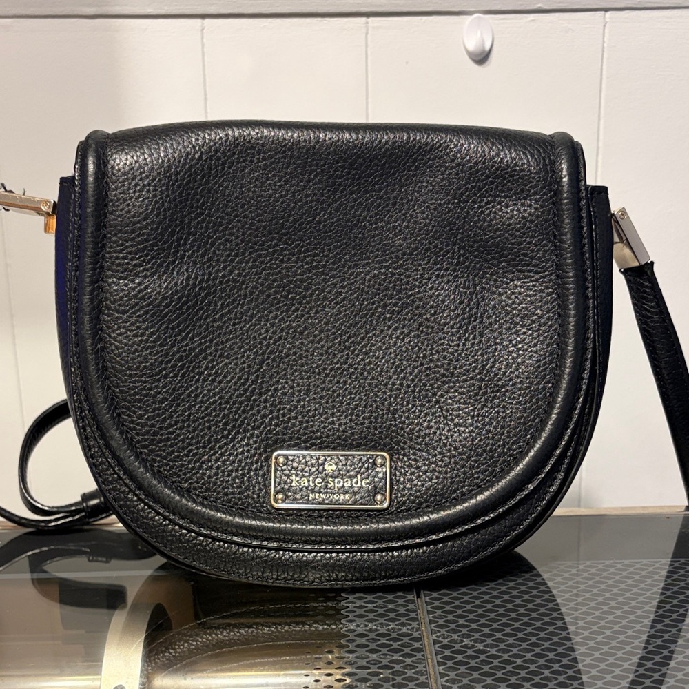 Kate Spade Black Pebbled Leather Crossbody Bag